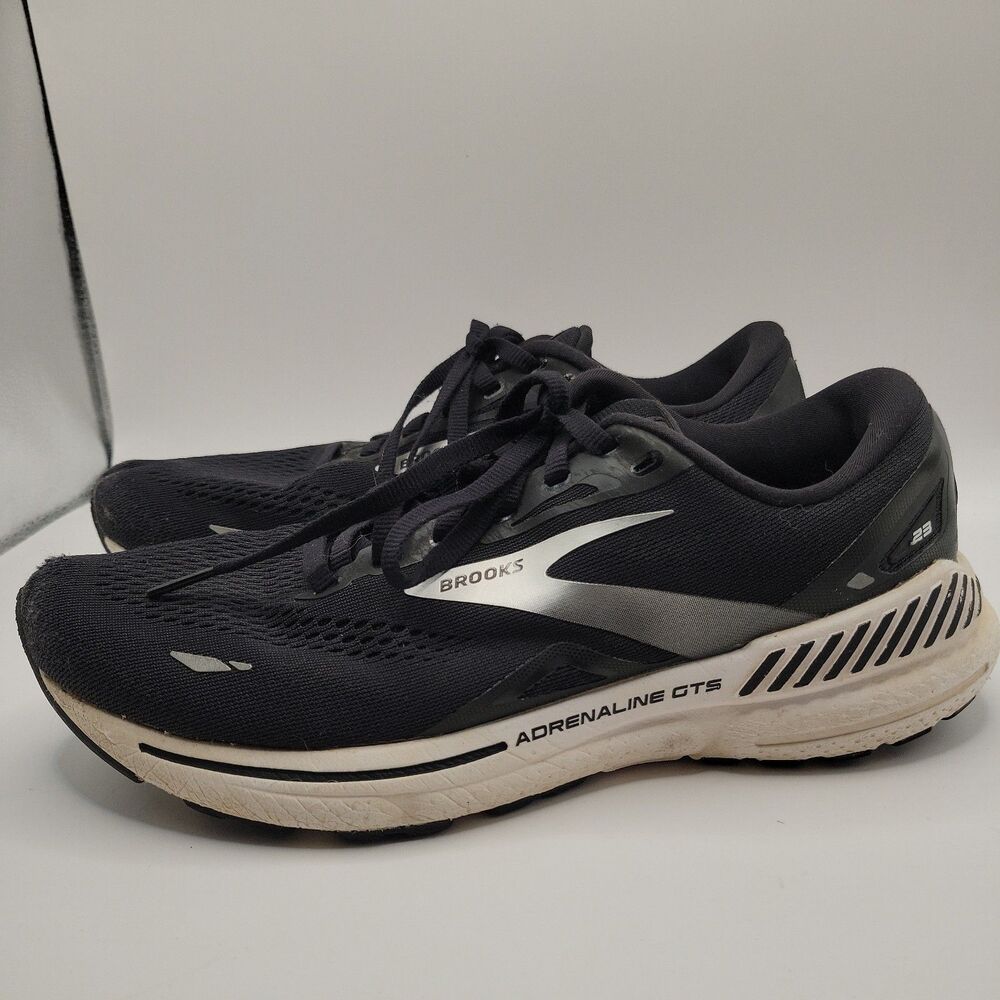 Brooks Adrenaline GTS 23 1203811D004 Womens Black/White/Silver Sneakers Size 9M